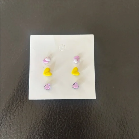 Heart Stud Earring Set - Picture 2 of 4